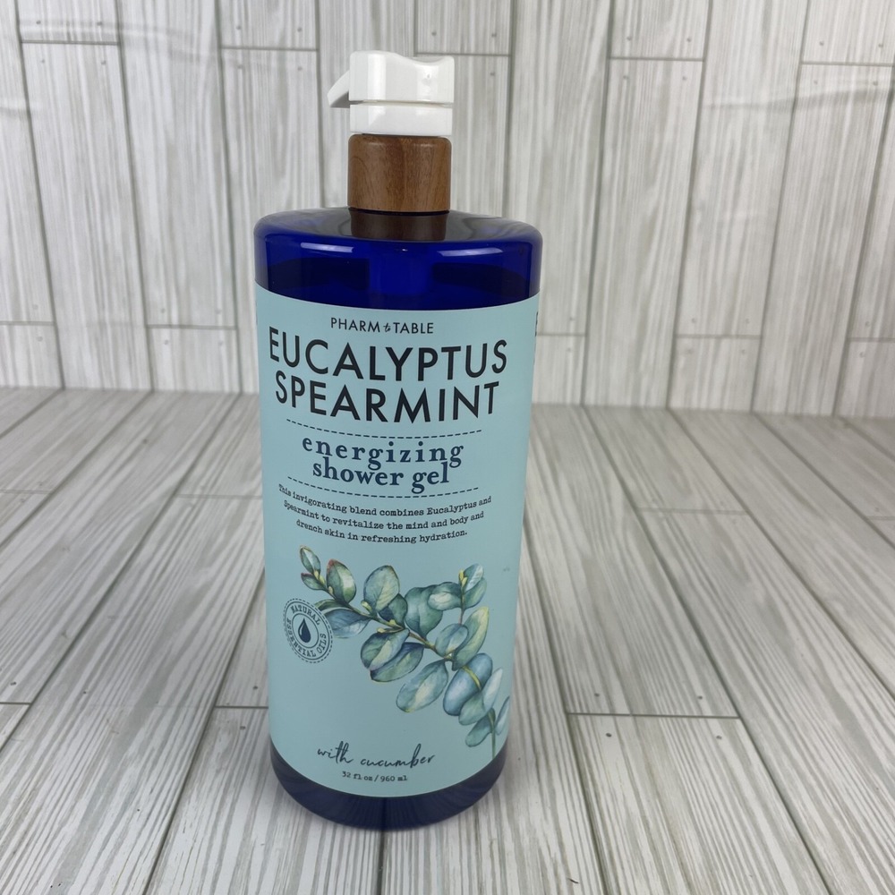 PHARM to TABLE  EUCALYPTUS SPEARMINT Energizing Shower Gel w Cucumber‎ 32 floz
